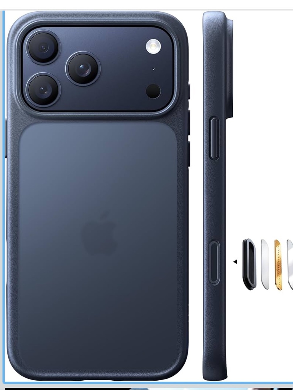 iPhone 17 Pro Protective Case Slim Thin Shockproof Hardback 6.3” - Matte BLACK